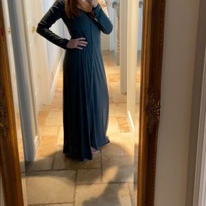 Green Floor Length Dress- Boutique